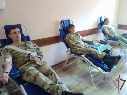 Донорскую акцию "От сердца к сердцу" поддержали военнослужащие Росгвардии в Пятигорске Донорскую акцию "От сердца к сердцу" поддержали военнослужащие Росгвардии в Пятигорске