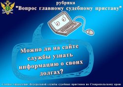 На сайте судебных приставов можно оперативно получить информацию о своих долгах На сайте судебных приставов можно оперативно получить информацию о своих долгах