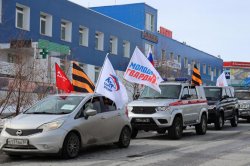 На Чукотке росгвардейцы приняли участие в автопробеге Победы На Чукотке росгвардейцы приняли участие в автопробеге Победы
