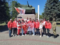 Росгвардейцы в Запорожской области присоединились к патриотической акции «Георгиевская ленточка»