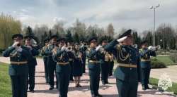 Оркестр Росгвардии обеспечил музыкальное сопровождении акции "Знамя Победы" Оркестр Росгвардии обеспечил музыкальное сопровождении акции "Знамя Победы"