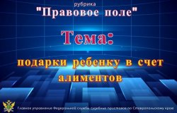 Судебные приставы Ставрополья разъяснили, входят ли подарки ребенку в размер алиментов Судебные приставы Ставрополья разъяснили, входят ли подарки ребенку в размер алиментов