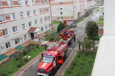 В Грозном прошло совместное пожарно-тактическое учение Росгвардии и МЧС