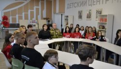 Детский центр Музея Победы в Луганской Народной Республике провел патриотический телемост Детский центр Музея Победы в Луганской Народной Республике провел патриотический телемост