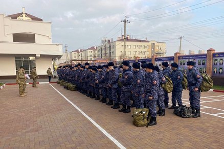 Новобранцы из Чеченской Республики пополнили ряды полка Росгвардии в Грозном